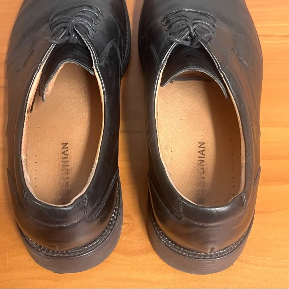 Bostonian Strada Italian Made Black Leather Oxford Dress Shoe Sz 13